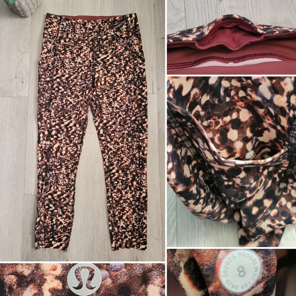 Lululemon Invigorate High-Rise Crop Athletic Pants in Motion Flux Multi, Women 8